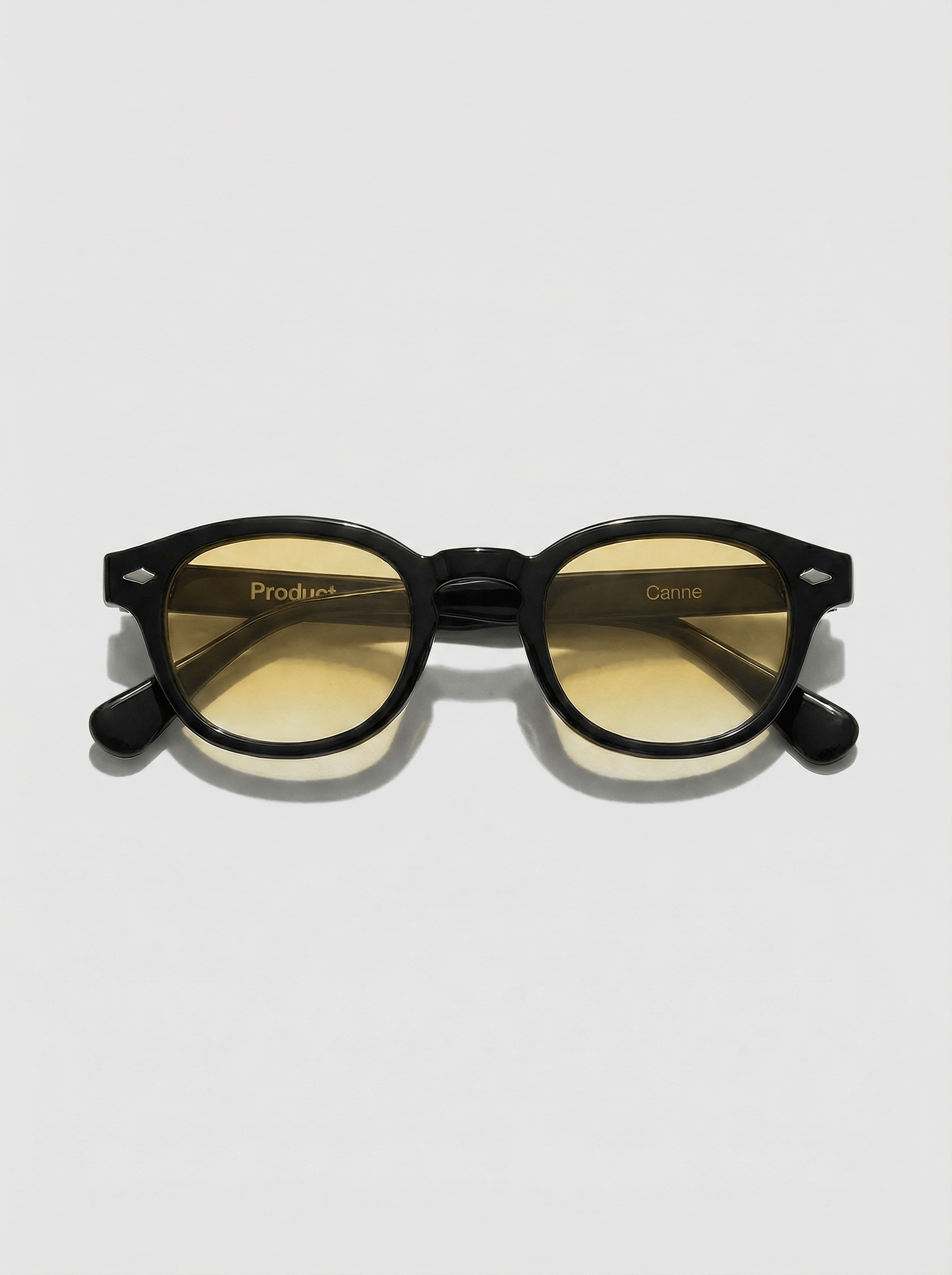 Lunettes de soleil Cannes monture noire verres jaunes UV400 Product Travel