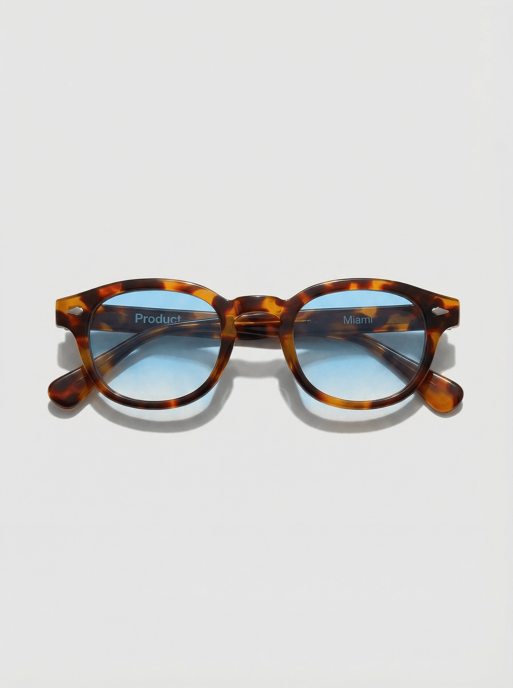 Lunettes de soleil Miami monture léopard verres bleu clair UV400 Product Travel