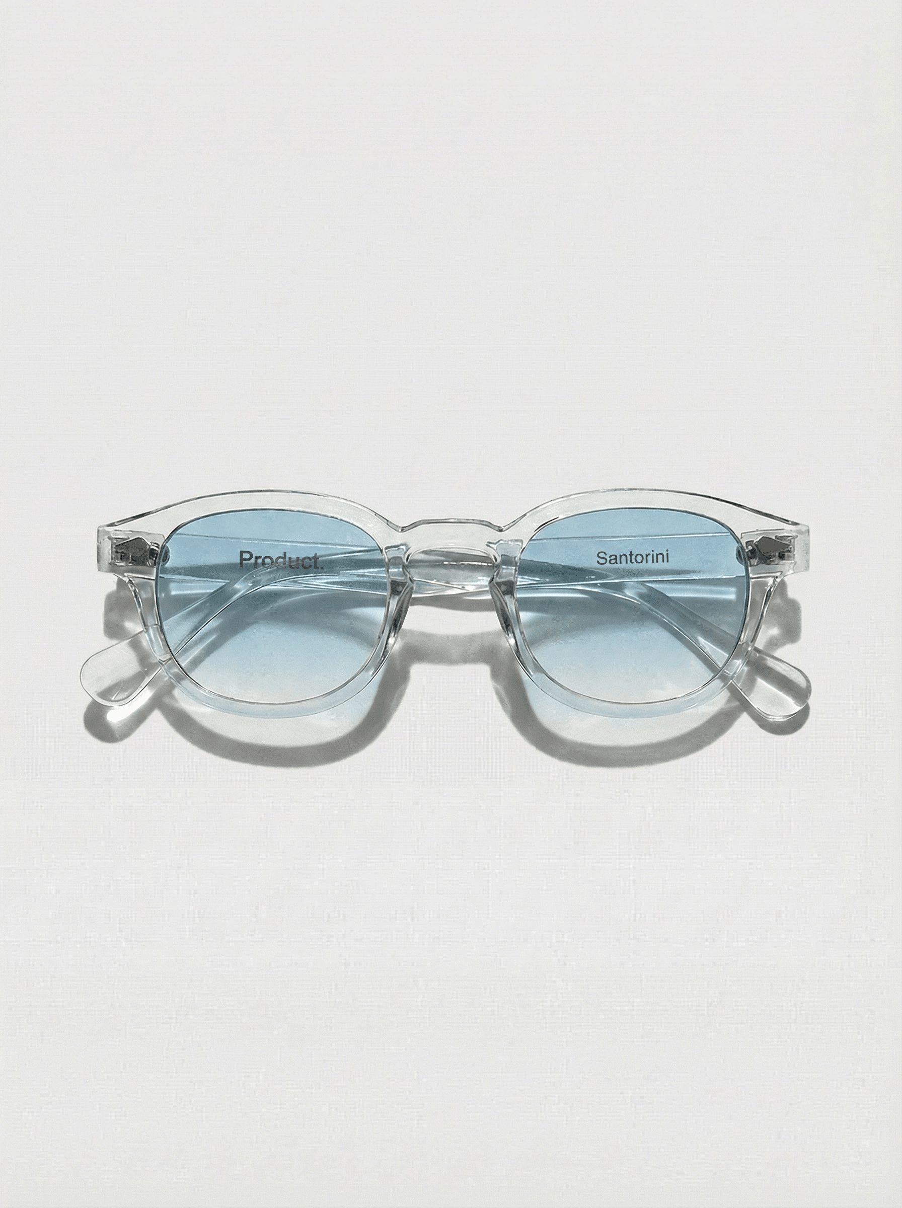 Lunettes de soleil Santorini monture transparente verres bleus dégradés UV400 Product Travel